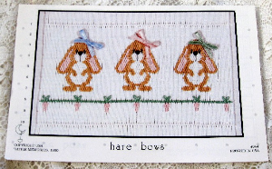 Little Memories Smocking Plate Hare Bows 044 OOP